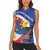 Personalized Filipino-American Women Sleeveless Polo Shirt Philippines Coat Of Arms with Bald Eagle