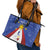 Personalized Pilipinas Eight-Rayed Sun Leather Tote Bag Philippines Map With Polynesian Style