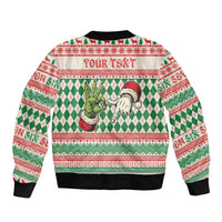 Six Seven Meme Personalized Bomber Jacket Funny Green Hand Christmas - Wonder Print Shop