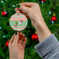 Six Seven Meme Ceramic Ornament Funny Green Hand Christmas - Wonder Print Shop