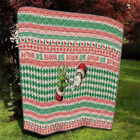 Six Seven Meme Quilt Funny Green Hand Christmas - Wonder Print Shop