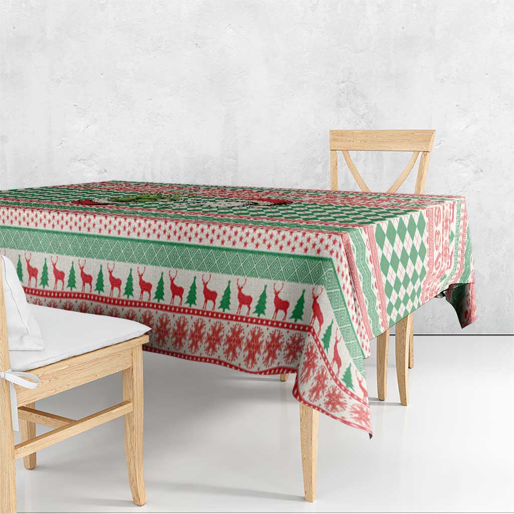 Six Seven Meme Tablecloth Funny Green Hand Christmas - Wonder Print Shop