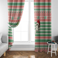 Six Seven Meme Window Curtain Funny Green Hand Christmas - Wonder Print Shop