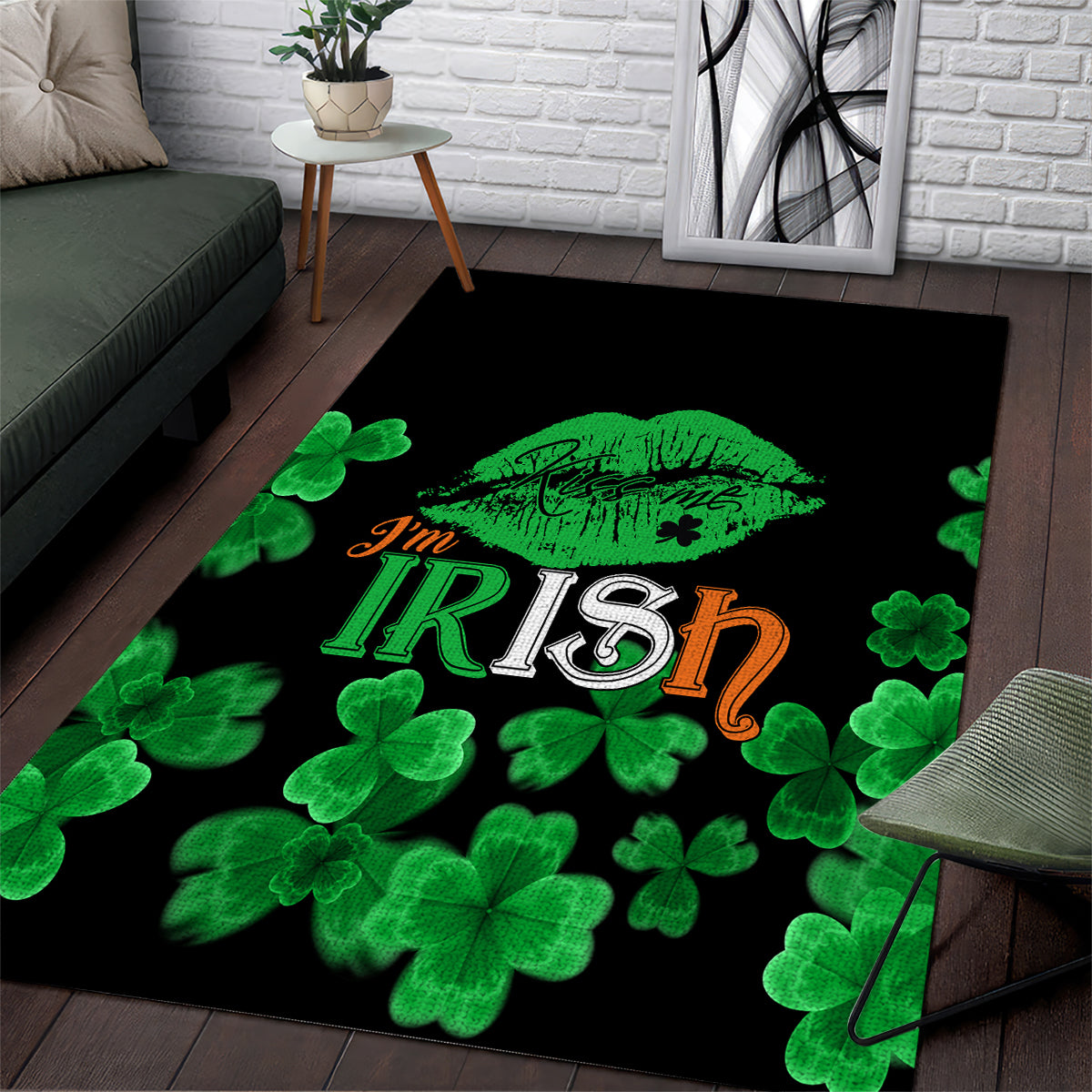 Kiss Me Im Irish St Patricks Day Area Rug LT9 - Wonder Print Shop