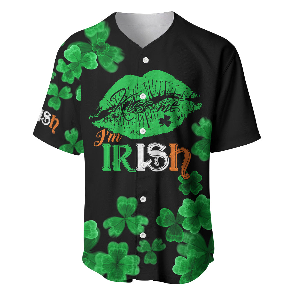 Kiss Me Im Irish St Patricks Day Baseball Jersey LT9 - Wonder Print Shop