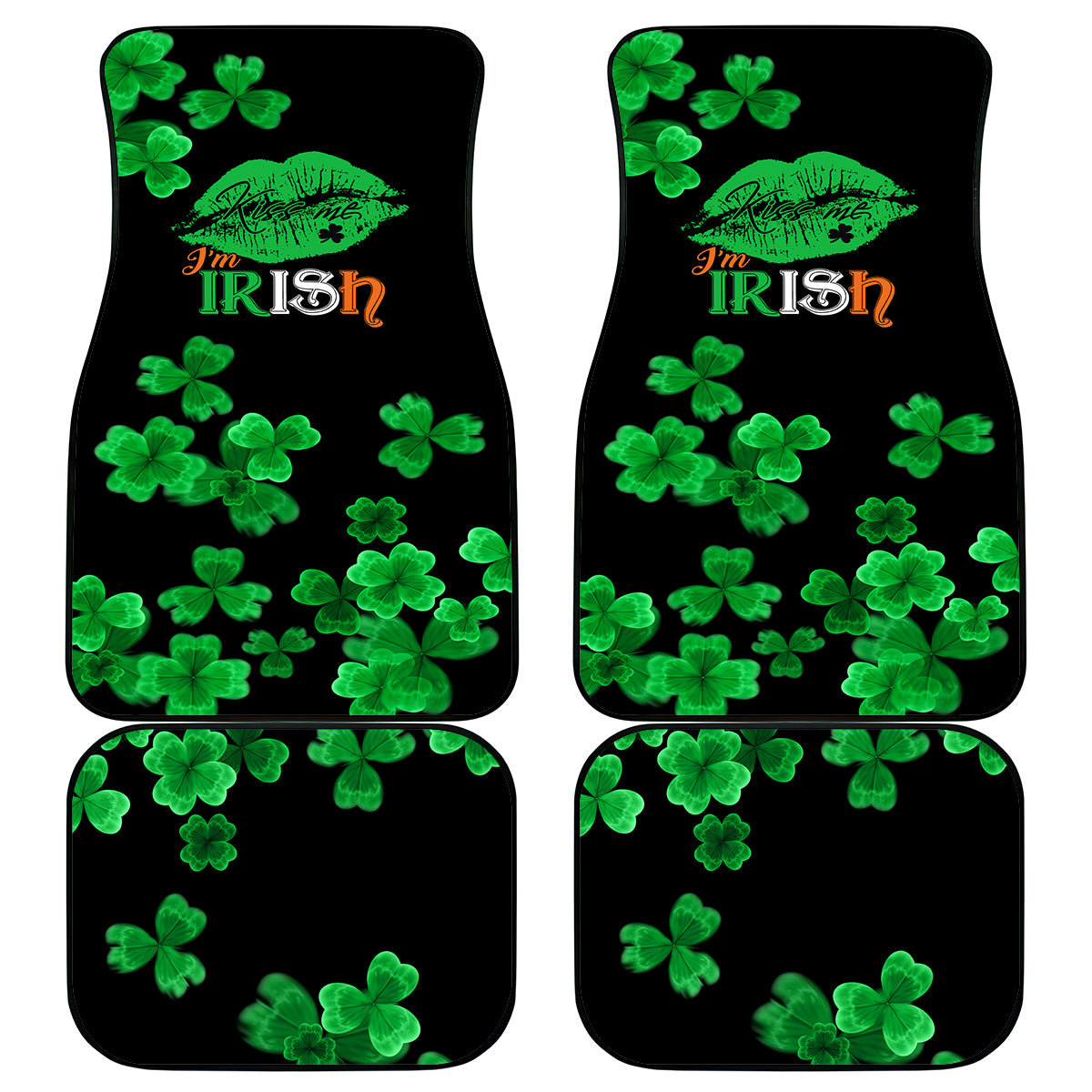 Kiss Me Im Irish St Patricks Day Car Mats LT9 - Wonder Print Shop