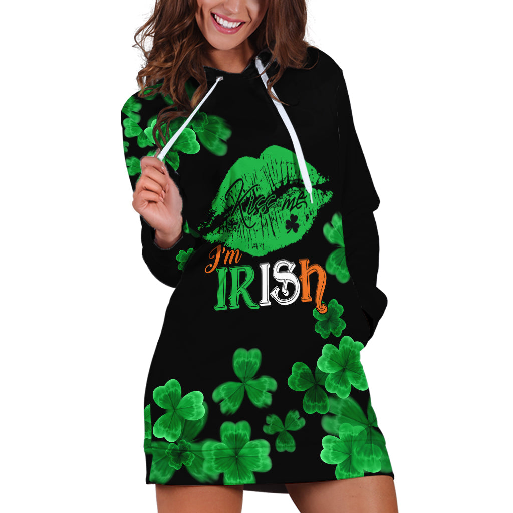 Kiss Me Im Irish St Patricks Day Hoodie Dress - Wonder Print Shop