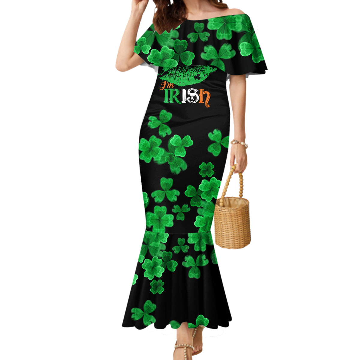 Kiss Me Im Irish St Patricks Day Mermaid Dress - Wonder Print Shop