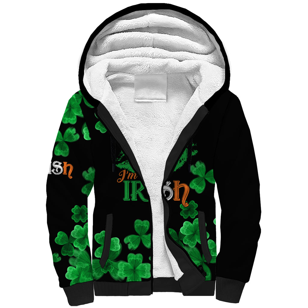 Kiss Me Im Irish St Patricks Day Sherpa Hoodie - Wonder Print Shop