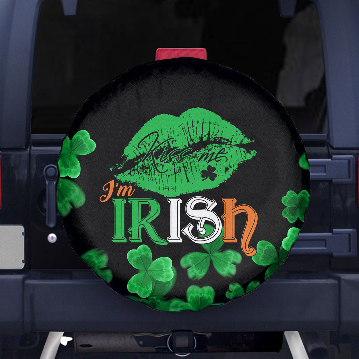 Kiss Me Im Irish St Patricks Day Spare Tire Cover - Wonder Print Shop