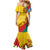 Grenada Independence Day Mermaid Dress Bougainvillea Flowers Flag Style - Wonder Print Shop