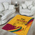 Sri Lanka National Day Area Rug The Lion Passant With Ketayam Wood Art LT9 - Wonder Print Shop