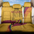 Sri Lanka National Day Back Car Seat Cover The Lion Passant With Ketayam Wood Art LT9 - Wonder Print Shop