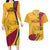 Sri Lanka National Day Couples Matching Long Sleeve Bodycon Dress and Hawaiian Shirt The Lion Passant With Ketayam Wood Art LT9 - Wonder Print Shop