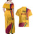 Sri Lanka National Day Couples Matching Off Shoulder Maxi Dress and Hawaiian Shirt The Lion Passant With Ketayam Wood Art LT9 - Wonder Print Shop