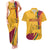 Sri Lanka National Day Couples Matching Tank Maxi Dress and Hawaiian Shirt The Lion Passant With Ketayam Wood Art LT9 - Wonder Print Shop