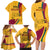 Sri Lanka National Day Family Matching Long Sleeve Bodycon Dress and Hawaiian Shirt The Lion Passant With Ketayam Wood Art LT9 - Wonder Print Shop