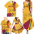 Sri Lanka National Day Family Matching Summer Maxi Dress and Hawaiian Shirt The Lion Passant With Ketayam Wood Art - Wonder Print Shop