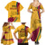 Sri Lanka National Day Family Matching Summer Maxi Dress and Hawaiian Shirt The Lion Passant With Ketayam Wood Art - Wonder Print Shop