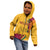 Sri Lanka National Day Kid Hoodie The Lion Passant With Ketayam Wood Art - Wonder Print Shop