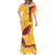 Sri Lanka National Day Mermaid Dress The Lion Passant With Ketayam Wood Art - Wonder Print Shop