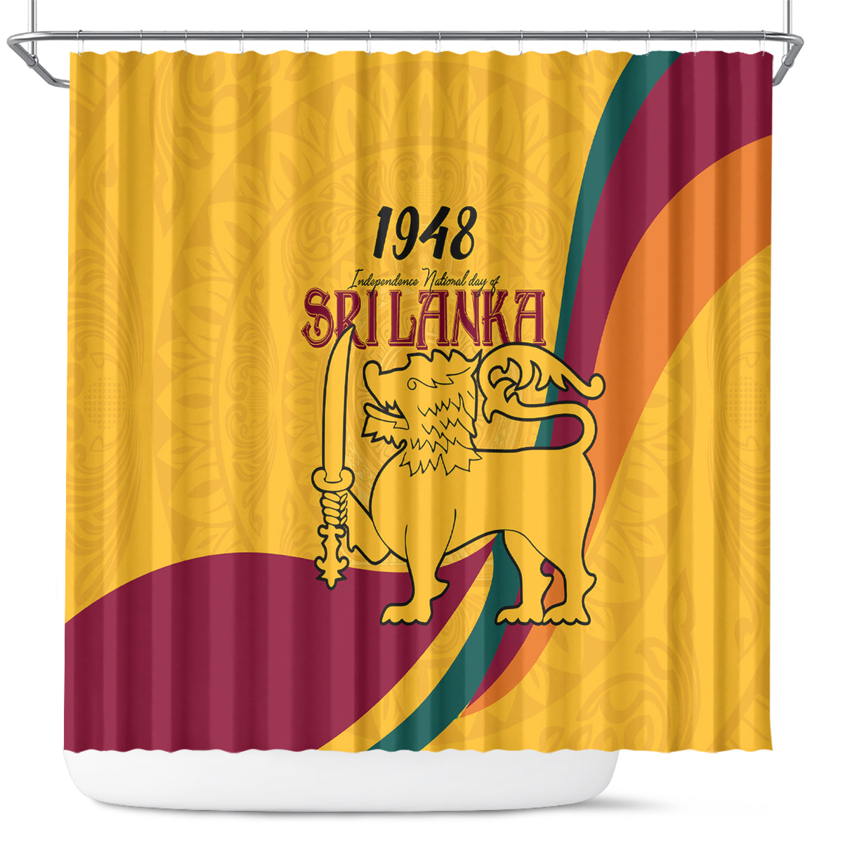 sri-lanka-national-day-shower-curtain-the-lion-passant-with-ketayam-wood-art