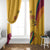 Sri Lanka National Day Window Curtain The Lion Passant With Ketayam Wood Art - Wonder Print Shop