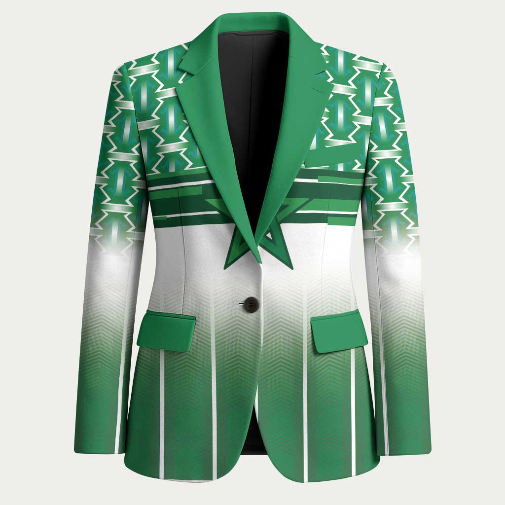 World Football Morocco Custom Blazer 1994 Away Retro Green Jersey - Wonder Print Shop