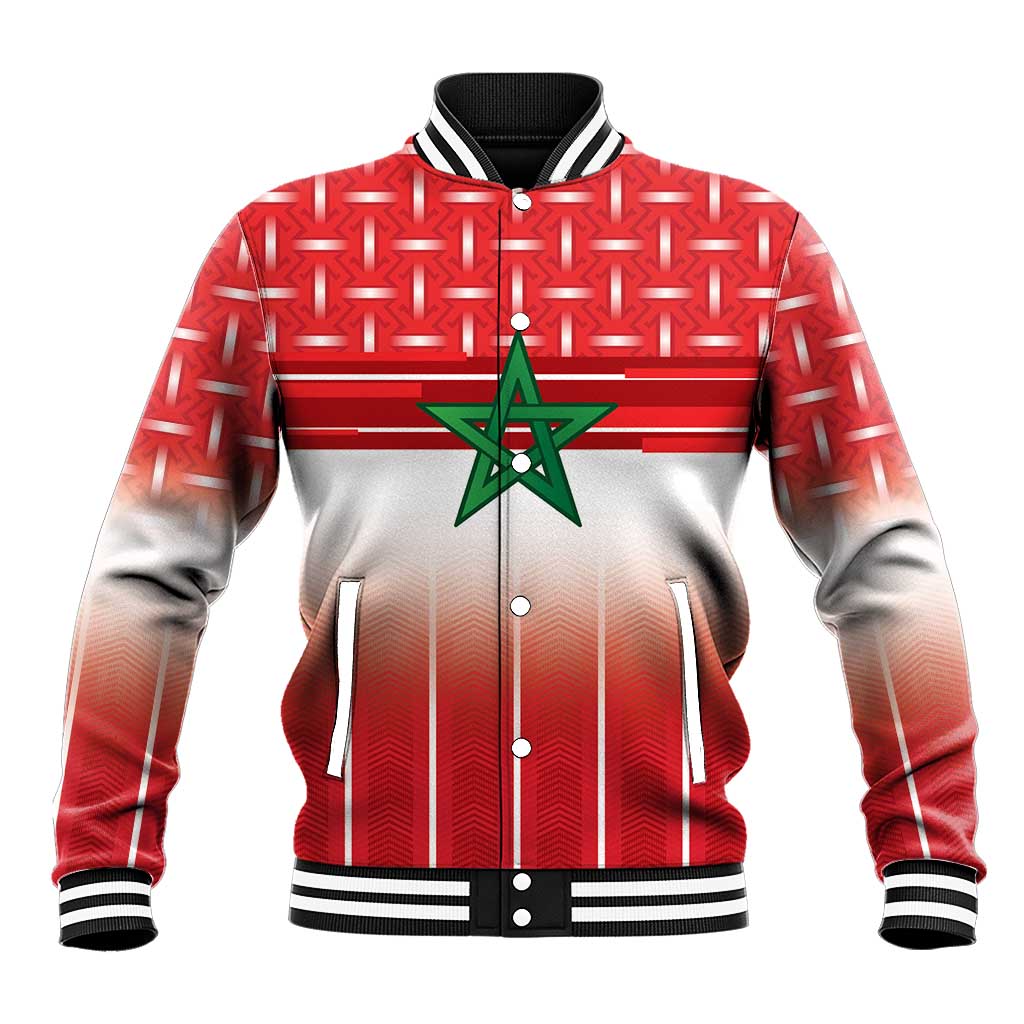 World Football Morocco Custom Baseball Jacket 1994 Away Retro Red Jersey - Wonder Print Shop