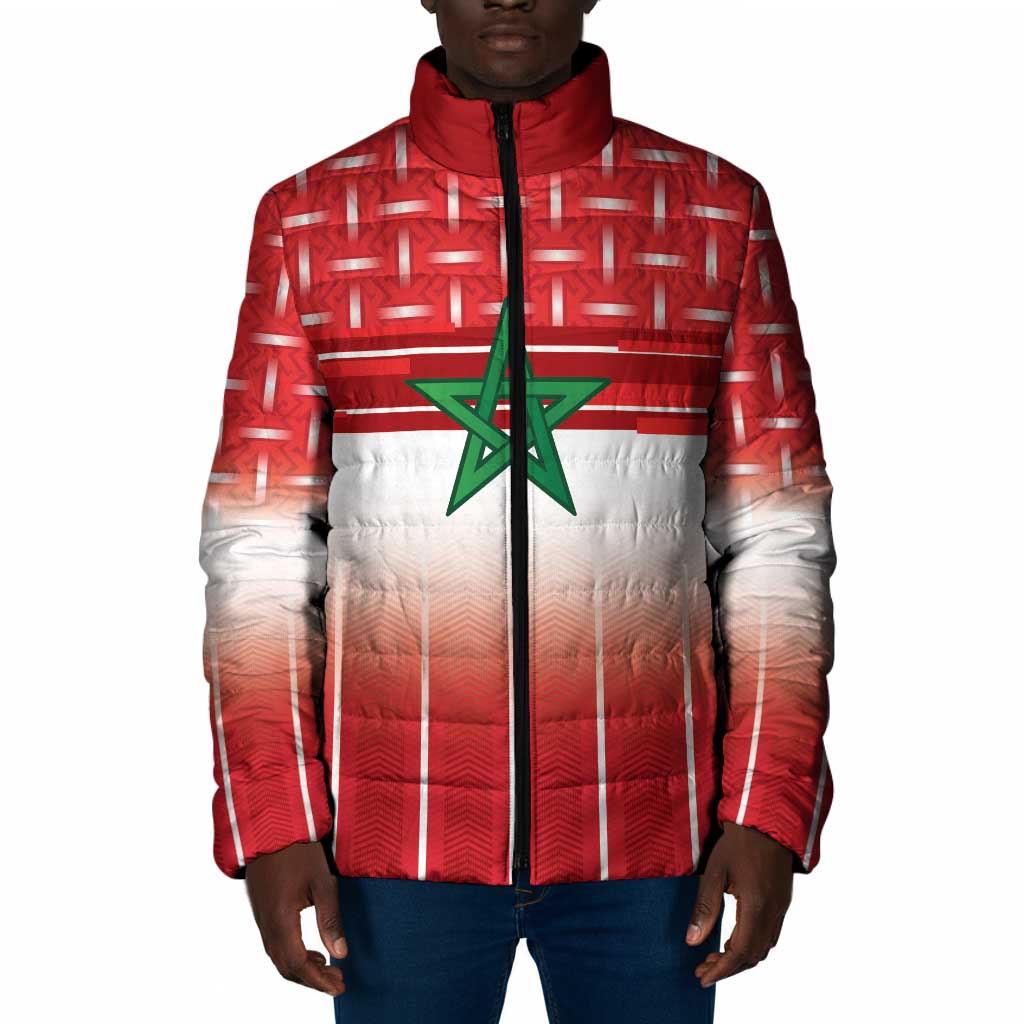 World Football Morocco Custom Padded Jacket 1994 Away Retro Red Jersey - Wonder Print Shop