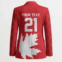 World Football 2026 Canada Custom Blazer Canucks Maple Leaf Pattern - Wonder Print Shop