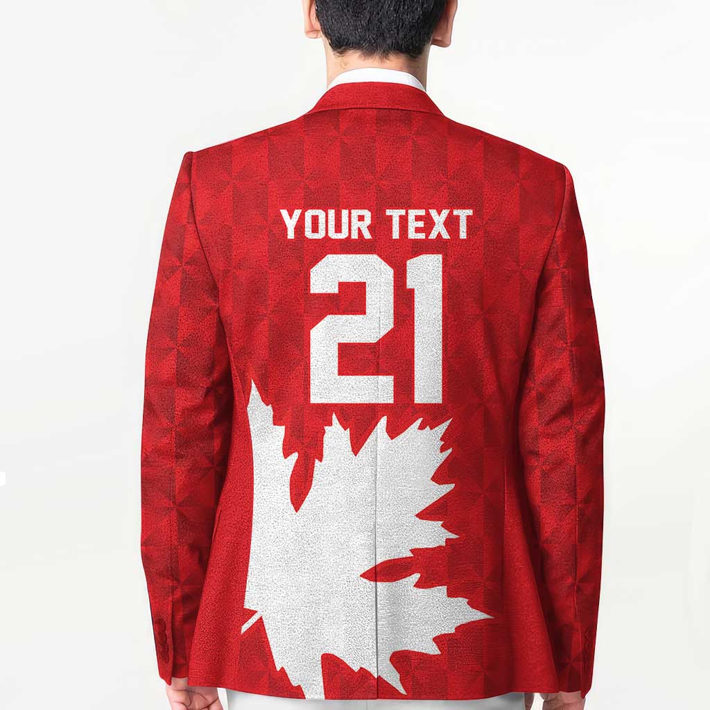 World Football 2026 Canada Custom Blazer Canucks Maple Leaf Pattern - Wonder Print Shop