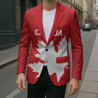World Football 2026 Canada Custom Blazer Canucks Maple Leaf Pattern - Wonder Print Shop