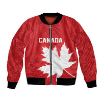 World Football 2026 Canada Custom Bomber Jacket Canucks Maple Leaf Pattern - Wonder Print Shop