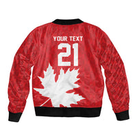World Football 2026 Canada Custom Bomber Jacket Canucks Maple Leaf Pattern - Wonder Print Shop