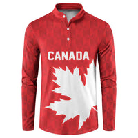 World Football 2026 Canada Custom Button Sweatshirt Canucks Maple Leaf Pattern - Wonder Print Shop