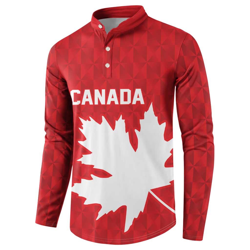 World Football 2026 Canada Custom Button Sweatshirt Canucks Maple Leaf Pattern - Wonder Print Shop