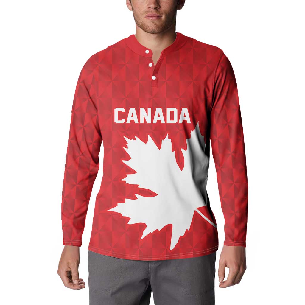 World Football 2026 Canada Custom Button Sweatshirt Canucks Maple Leaf Pattern - Wonder Print Shop