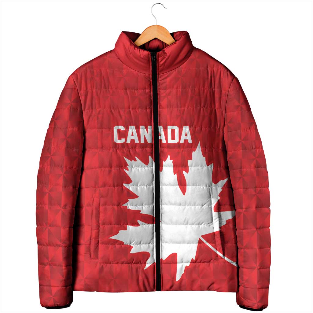 World Football 2026 Canada Custom Padded Jacket Canucks Maple Leaf Pattern - Wonder Print Shop