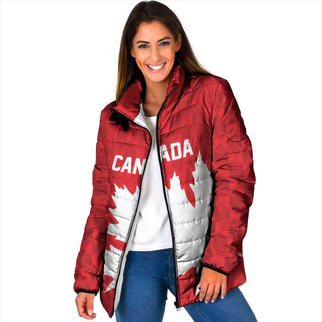 World Football 2026 Canada Custom Padded Jacket Canucks Maple Leaf Pattern - Wonder Print Shop