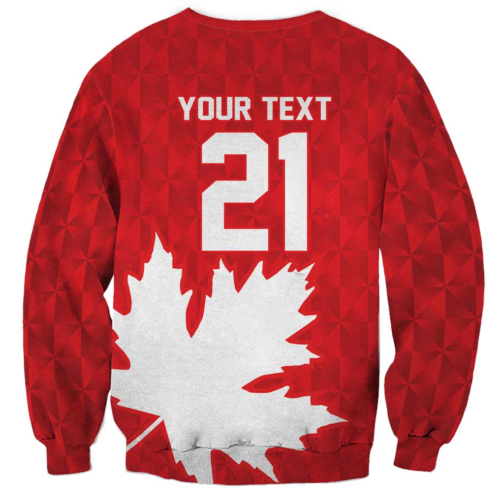 World Football 2026 Canada Custom Sweatshirt Canucks Maple Leaf Pattern - Wonder Print Shop