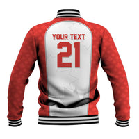 World Football 2026 Canada Custom Baseball Jacket Maple Leaf Seamless Pattern - Wonder Print Shop