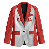 World Football 2026 Canada Custom Blazer Maple Leaf Seamless Pattern - Wonder Print Shop