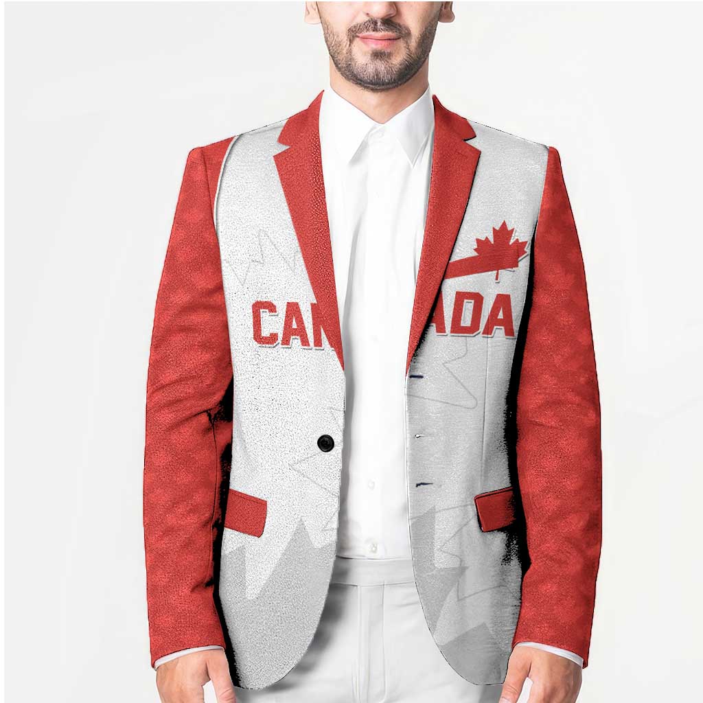 World Football 2026 Canada Custom Blazer Maple Leaf Seamless Pattern - Wonder Print Shop