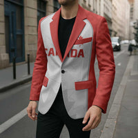 World Football 2026 Canada Custom Blazer Maple Leaf Seamless Pattern - Wonder Print Shop