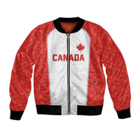 World Football 2026 Canada Custom Bomber Jacket Maple Leaf Seamless Pattern - Wonder Print Shop