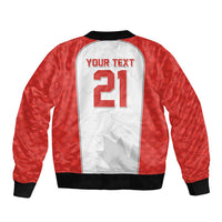 World Football 2026 Canada Custom Bomber Jacket Maple Leaf Seamless Pattern - Wonder Print Shop