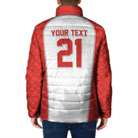 World Football 2026 Canada Custom Padded Jacket Maple Leaf Seamless Pattern - Wonder Print Shop