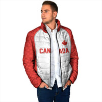 World Football 2026 Canada Custom Padded Jacket Maple Leaf Seamless Pattern - Wonder Print Shop