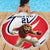 England Lion Mascot Cricket Custom Beach Blanket Unique Pattern